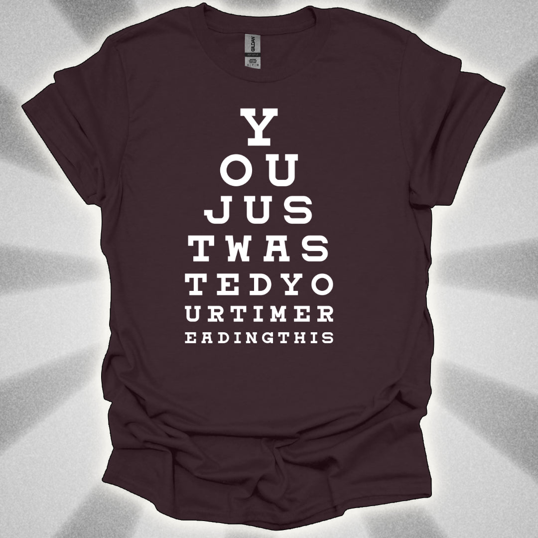 Eye Chart of Regret Optical Illusion Humor Shirt