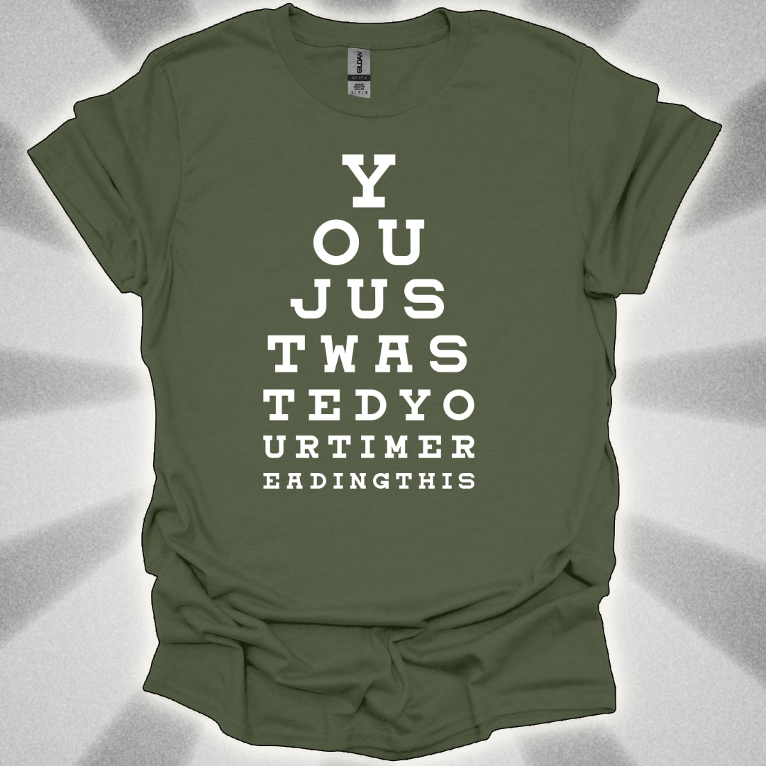 Eye Chart of Regret Optical Illusion Humor Shirt